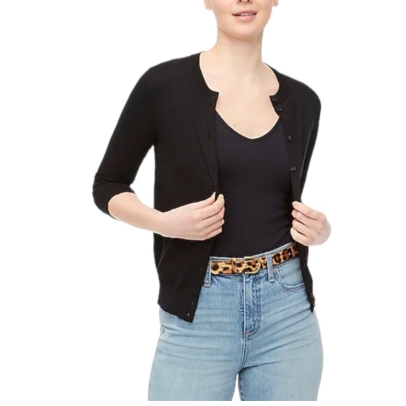 J. Crew Factory Sweaters Jcrew Clare Cardigan Black Poshmark